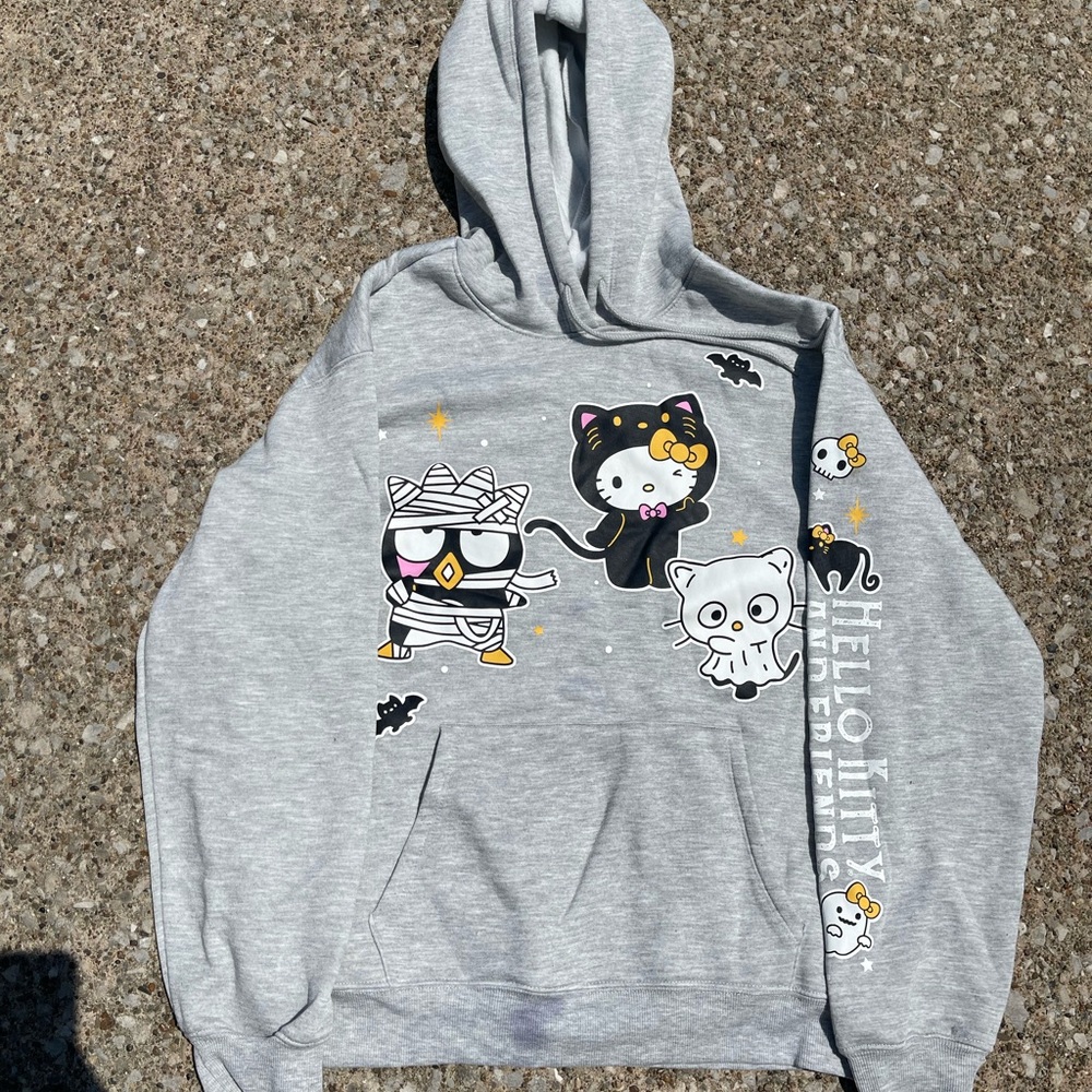 Hello Kitty Gray Hoodie with Halloween Design